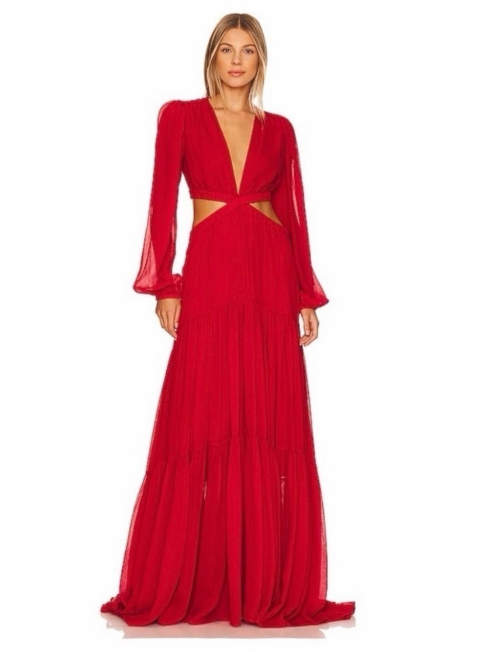 A.L.C. Isabelle Cutout Georgette Maxi Dress Sz 4